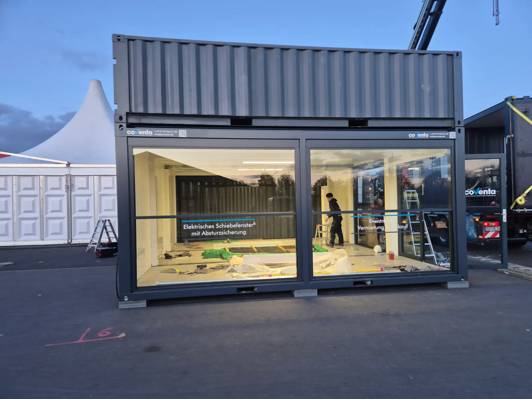 Montierte Containeranlage – Außenansicht